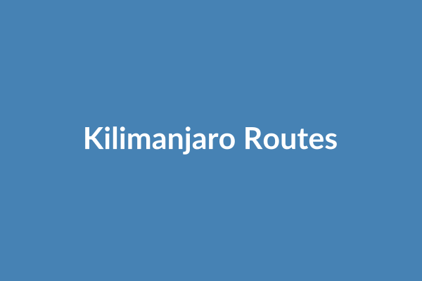 Map of Kilimanjaro Routes